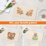 JMIATRY 30 Pcs Pochette Tissu Zippée 12x21CM, Trousse Personnalisable Beige, Pochette Tissu DIY Sac Zippé en Toile, Trousse Maqu