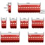 Commutateur DIP à double rangée Commutateur dans la boîte 1 2 3 4 6 8 10 12 Position PCB Montable sur Commutateur Dip, Pack de 4