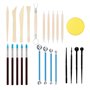 YANGWEN 24 Pièces Set d'Outils de Poterie – Kit Complet de Sculpture sur Argile pour Céramique