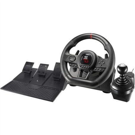Volant de course - SUPERDRIVE - GS650-X - Levier de vitesse manuel - 3 pédales - Palettes - PS4 / Xbox