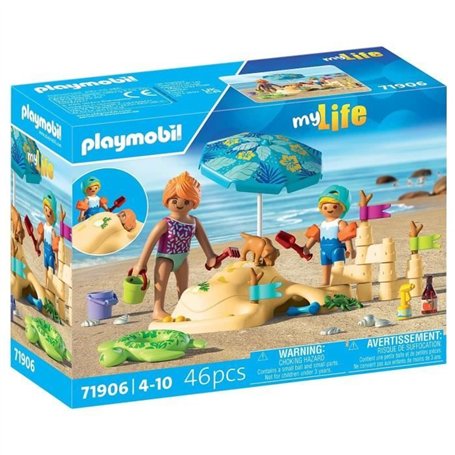 Playmobil 71906 Famille jouant dans le sable a la plage