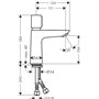 hansgrohe Talis E Mitigeur de salle de bain à fermeture automatique avec bec verseur Hauteur 110 mm Robinet de salle de bain Fer
