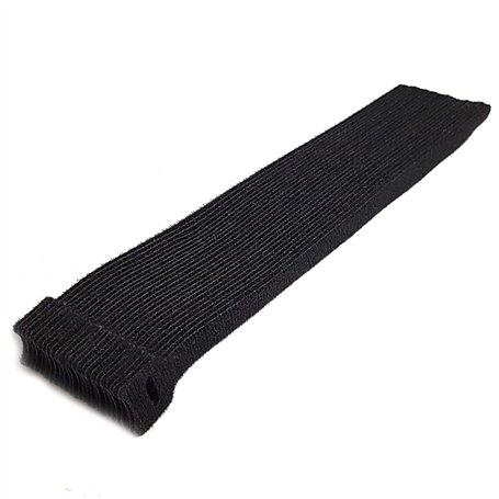 uptitle Serre-câbles auto-agrippants 12 mm Noir avec œillet - 150 mm / 200 mm / 300 mm - HOOK AND LOOP - Nylon