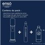 SodaStream ensō Machine à Eau Pétillante et Soda | Pack 1 Bouteille 1L Compatible Lave-Vaisselle + 1 Recharge de Gaz 60L à Clips