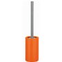 Spirella Brosse WC Porte-Balai Toilette Pot à Balai „Tube“ Ensemble WC à Poser en Céramique et Acier Inoxydable Orange