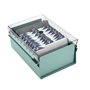Acrimet Boîte à Fiches Organisateur 3'' x 5’', Base en Métal Robuste (Index AZ et un Séparateur Plastique Inclus) (Base Viert av
