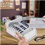 Base en Métal Robuste (Index AZ et un Séparateur Plastique Inclus) (Base Blanche