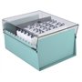 Acrimet Boîte à Fiches Organisateur 5'' x 8’', Base en Métal Robuste (Index AZ et un Séparateur Plastique Inclus) (Base Verte av