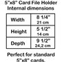 Acrimet Boîte à Fiches Organisateur 5'' x 8’', Base en Métal Robuste (Index AZ et un Séparateur Plastique Inclus) (Base Verte av