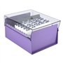 Acrimet Boîte à Fiches Organisateur 5'' x 8’', Base en Métal Robuste (Index AZ et un Séparateur Plastique Inclus) (Base Violet a