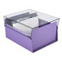 Acrimet Boîte à Fiches Organisateur 5'' x 8’', Base en Métal Robuste (Index AZ et un Séparateur Plastique Inclus) (Base Violet a