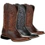 KKPW Bottes de cowboy larges classiques vintage mi-mollet, bottes western brodées à bout pointu et talon bloc