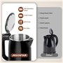 Aigostar Lydian - Bouilloire Electrique Inox 1,7 L, 2200W Double Paroi Bouilloires électriques, Avec Indicateur de Niveau d'eau,