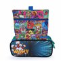 office box Colorline Trousse triple design avec grands compartiments intérieurs avec fermeture éclair individuelle, multicolore,