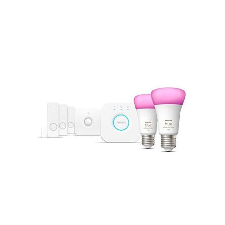 Ampoules connectées - PHILIPS HUE - E27 - Kit de démarrage - 2 ampoules - Détecteurs de contact