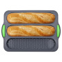 Moule à pain en Silicone, moule à baguette, plateau à baguette à 4 compartiments, moule antiadhésif, moule perforé, adapté à la