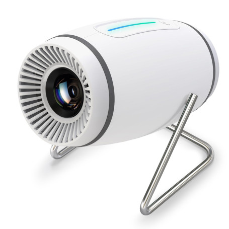 Vidéoprojecteur 4K Mini Projecteur Portable WiFi 6 BT 5.4, Projecteur Video avec Auto Keystone, 130 Pouces, 180° Rotation Compat