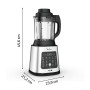 Moulinex Blender chauffant, 1400 W, 10 programmes automatiques, Lames amovibles, Fonction nettoyage en profondeur, Panier vapeur