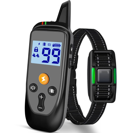 Collier de Dressage pour Chiens, IHPUKIDI Collier Électrique Chien avec, 3 Mode de Formation Bip Vibration Choc, Portée de 1000m