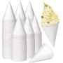 LATERN 200 Pièces Tasses à Cône en Papier, 130ml Tasse de Cône de Neige Gobelets en Papier Étanches pour Slush Crème Glacée Rasé