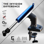 Invision Support Ecran PC Bras Simple pour Moniteurs de 19 à 32 Pouces, Pince de Bureau VESA 75/100mm, Réglage Hauteur sans Outi