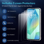 caslord Coque pour Samsung Galaxy A56 5G avec 3 Verre Trempé, Anti-Jaune Étui de Protection Antichoc Anti-Rayures, Transparente