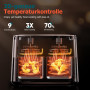 9L Dual Zone Air Fryer avec Fenêtre de Visualisation, Friteuse sans Huile avec 2 Tiroir, 9-in-1 Programmes de Cuisson, Écran Tac