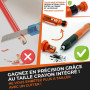 THORVALD Crayon Chantier PRO EXTENSIBLE (+ 7 MINE Multi-Supports + Taille Mine + Grip Easy-write) Porte Mine pour Menuisier, Bri