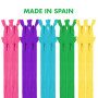 MARARDI [Pack 20] Fermetures Éclair à Glissière Invisibles [Multicolore 2] Nylon [60 cm] Couture de Vêtements Sacs Ruban Tissu e