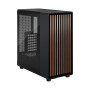 Fractal Design North Charcoal Black Tempered Glass Dark - Façade en Bois de Noyer – Panneau latéral en Verre – Deux Ventilateurs