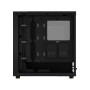 Fractal Design North Charcoal Black Tempered Glass Dark - Façade en Bois de Noyer – Panneau latéral en Verre – Deux Ventilateurs
