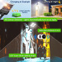 PEAKRO Lampadaire solaire à LED extérieur 252 LED 150 W avec panneau solaire et capteur de mouvement, IP65 imperméable lampe lam