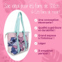 Cabas Stitch Fille – Grand Tote Bag pour Plage, Piscine ou Voyage – Léger, Zippé, Motif Angel & Stitch – Accessoire Été Enfant o