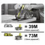 Ryobi - Scie circulaire ONE+ 18 Volts - Ø150 mm, 4700 tr/min, Livrée avec une lame 18 dents 150mm alesage 10mm et une batterie 4