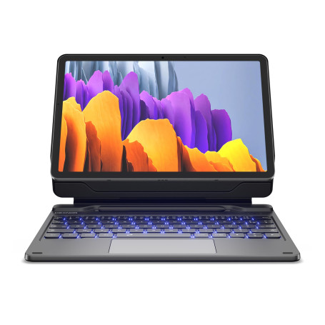 Dexnor Clavier Tablette pour Samsung Galaxy Tab S10 FE/S9 FE 10,9"/S9 11" Magic Style Keyboard Magnétique Support avec Pavé Tact