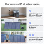 Station électrique portable EcoFlow DELTA 2 Max, capacité 2048Wh, batterie LFP 3 000 cycles, recharge rapide, puissance de sorti