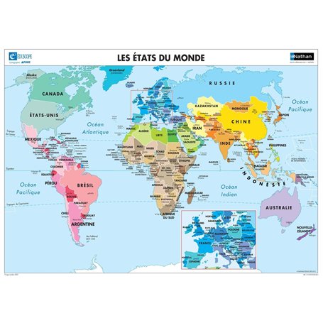 Planisphères : Relief/Politique