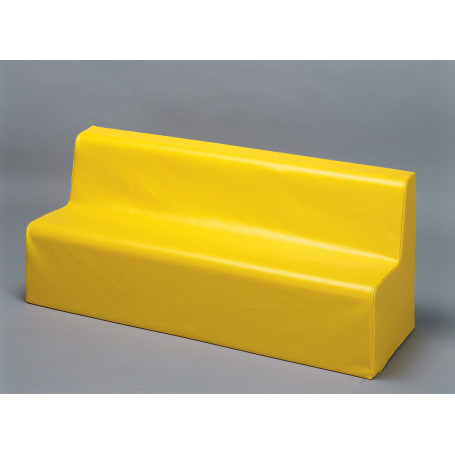 Banquette toile jaune