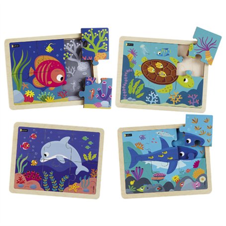 Puzzle bois - Animaux marins