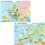 Carte murale l'Europe Relief - l'Europe politique
