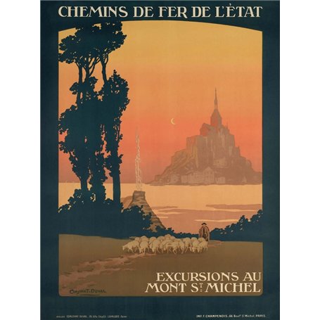Affiche excursions au Mont-Saint-Michel