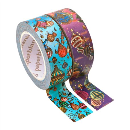 Rubans adhesifs Washi Festival de Montgolfieres/Vol en Montgolfiere au Coucher du Soleil