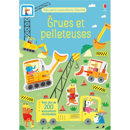 Grues et pelleteuses - Mes petits autocollants Usborne - Dès 3 ans