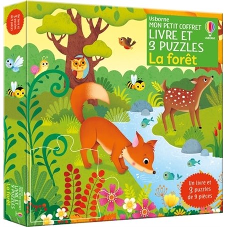 La forêt - Mon petit coffret Livre et 3 puzzles - Dès 3 ans