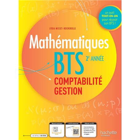 Maths BTS comptabilité et gestion 2e année - Livre de l'élève - Ed. 2024