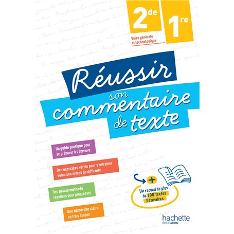 Réussir son commentaire de texte 2de-1re - ed.2025