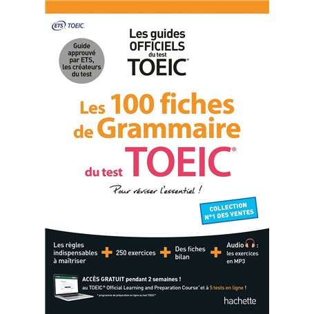 Les 100 fiches de grammaire du test TOEIC® (conforme au nouveau test TOEIC)