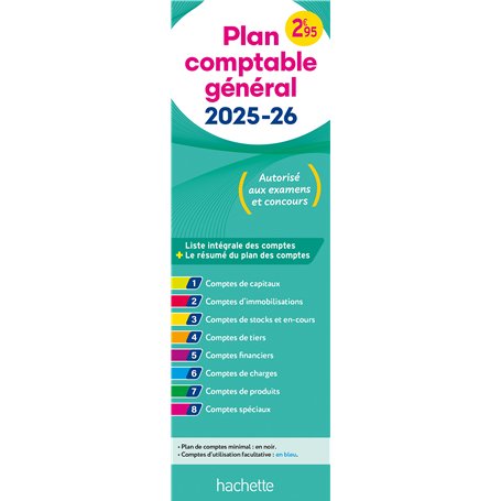 Plan comptable général 2025-2026  (autorisé aux examens et concours)