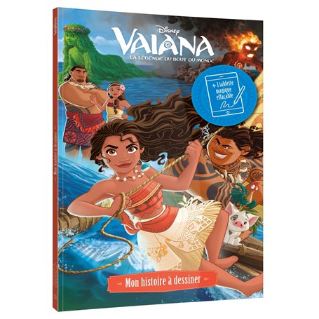 VAIANA - Mon histoire à dessiner (livre et tablette magique effaçable) - Disney
