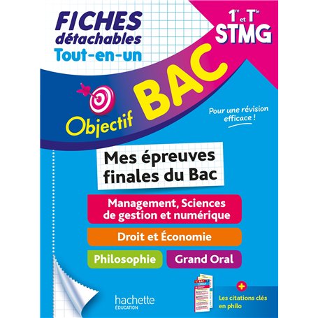 Objectif BAC Fiches Tout-en-un 1re et Term STMG - Mes épreuves finales du Bac